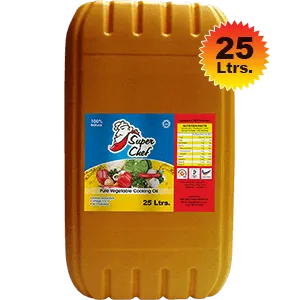 Super Chef 25L jerry can — best $/MT in packaged formats